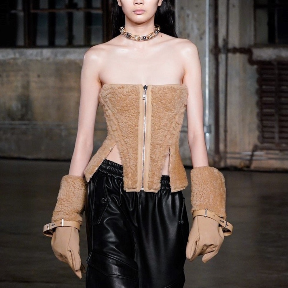 Dion Lee Reversible Shearling Corset